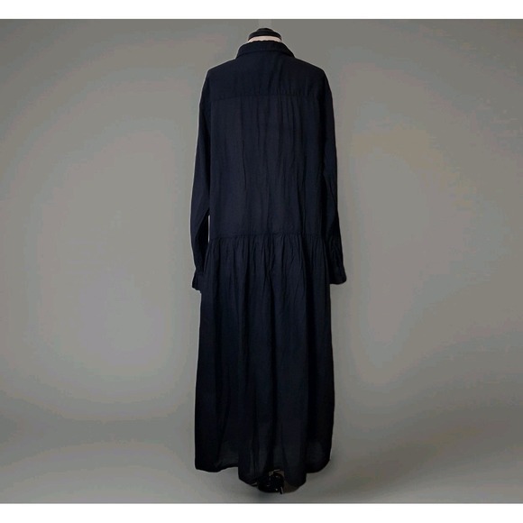 Grayson The Changemaker Dress Siz 04 (Large)  Black Button Front Long Sleeve - Picture 3 of 16